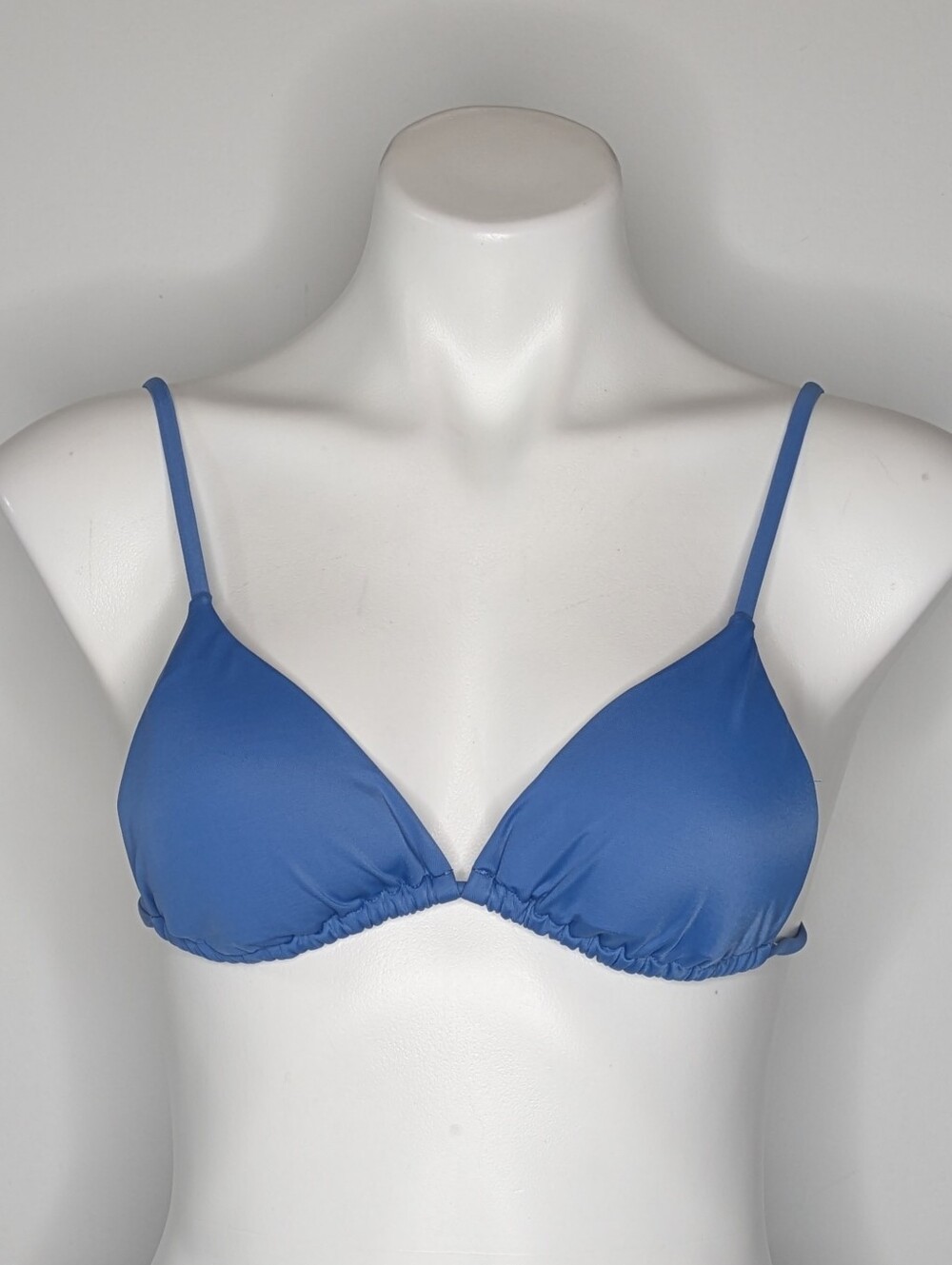 RVCA Blue Strappy Triangle Bikini Top S